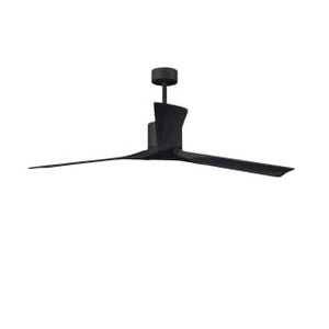 Matthews Fan NKXL-BK-WA-72 Nan XL 6-speed ceiling fan in Matte Black finish with 72” solid walnut tone wood blades