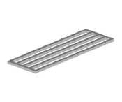 John Boos JB06TC Additional Intermediate Stainless Steel Lower Dunnage Shelf, 96 x 24 inch - 1 each.