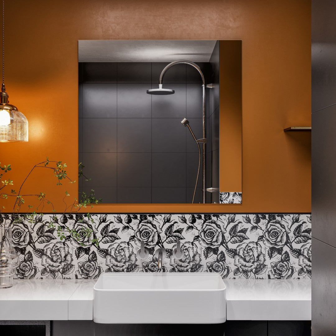 Eviva Sleek 30" x 30" Square Frameless Mirror