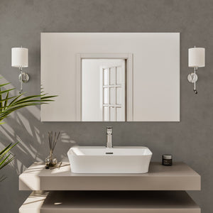 Eviva Sleek 39" x 30" Rectangular Frameless Mirror