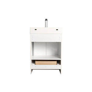 Blossom Capri 24″ Vanity with Dual LED Illumination - Glossy White & Classic Oak
