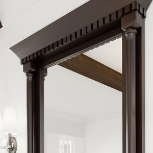 Eviva Preston 36" x 29" Rectangular Aged Chocolate Solid Wood Framed Mirror