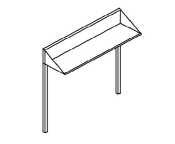John Boos MBR03 96 MEAT BOAT RACK TBL MOUNT