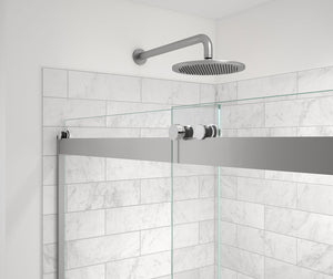 MAAX 136691-900-084-000 Revelation Round 56-59 in. x 70 ½-73 in. 6 mm Bypass Shower Door for Alcove Installation with Clear glass in Chrome
