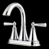 Saxton 2-Handle 4" Centerset Bathroom Faucet in Polished Chrome