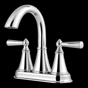 Saxton 2-Handle 4" Centerset Bathroom Faucet in Polished Chrome