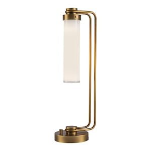 Alora TL355022VBGO WYNWOOD 22" TL VINTAGE BRASS GLOSSY OPAL GLASS 1 x 60W E26