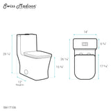 Concorde One-Piece Square Toilet Dual-Flush 1.1/1.6 gpf