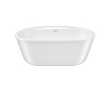 MAAX 106992-000-002-100 Eldora 5832 AcrylX Freestanding Center Drain Bathtub in White with White Skirt