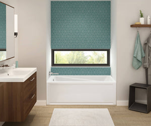 MAAX 106180-L-097-001 Exhibit 6636 IFS AFR Acrylic Alcove Left-Hand Drain Combined Whirlpool & Aeroeffect Bathtub in White