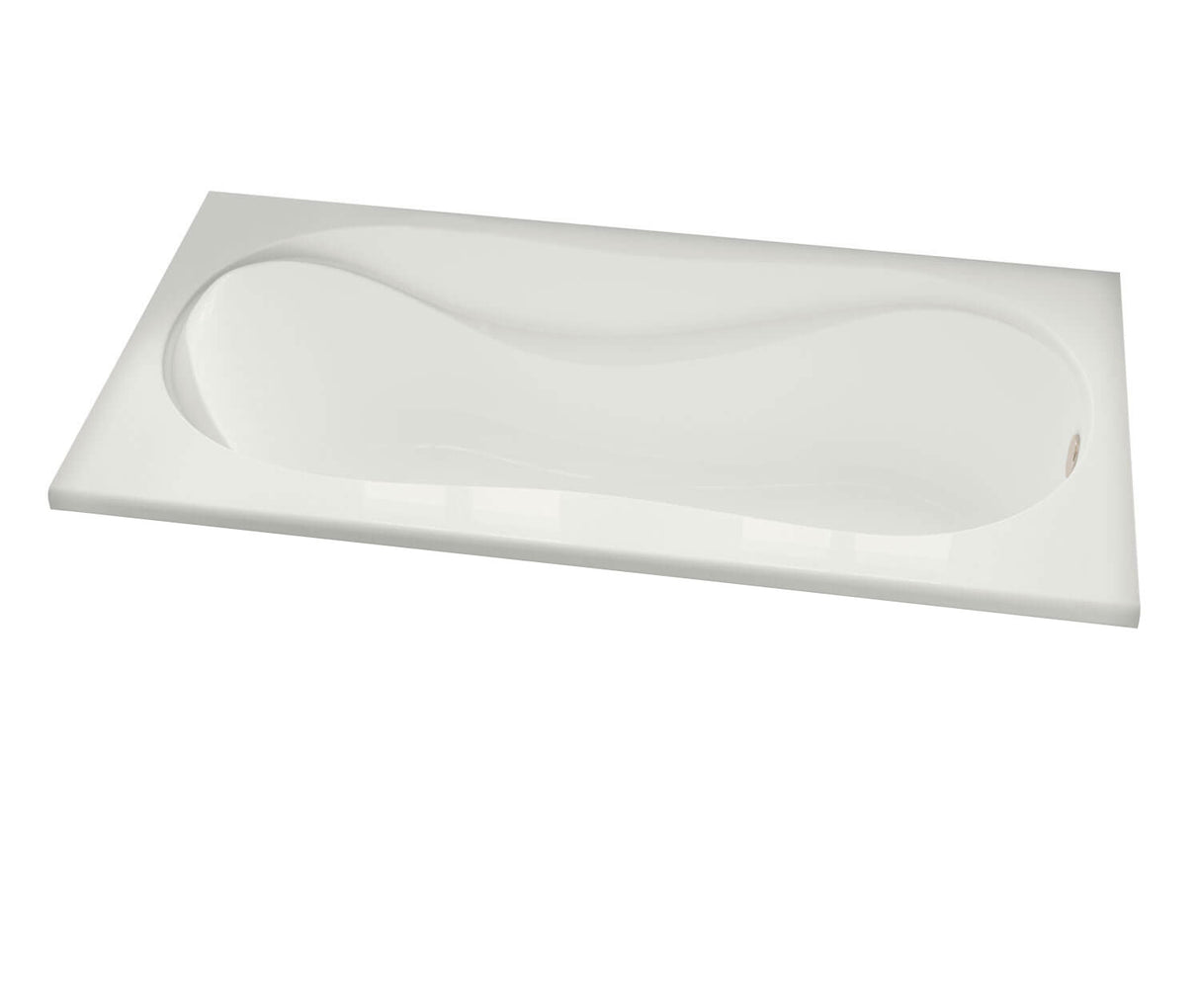 MAAX 102723-000-001-000 Cocoon 6636 Acrylic Drop-in End Drain Bathtub in White