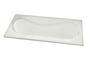 MAAX 102723-091-001-100 Cocoon 6636 Acrylic Drop-in End Drain 10 Microjets Bathtub in White
