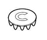 Kwikset 941060A Brass Button, Polished Chrome 941-060A
