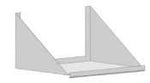 John Boos BMS2030 16 Gauge Stainless Steel Microwave Wall Shelf, 30 x 21 1/8 15 inch - 1 each.