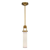 Alora PD355015VBGO WYNWOOD 15" PD VINTAGE BRASS GLOSSY OPAL GLASS 1 x 60W E26