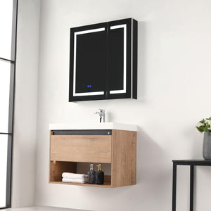 Blossom Bergen 30" Vanity with Dual LED Illumination - Adjustable Lighting and Sleek Storage Design