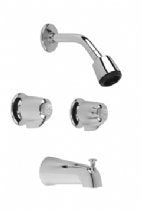 Gerber G0748720 Chrome Classics Two Metal Fluted Handle Threaded Escutcheon ...