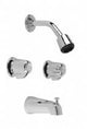 Gerber G0748720 Chrome Classics Two Metal Fluted Handle Threaded Escutcheon ...