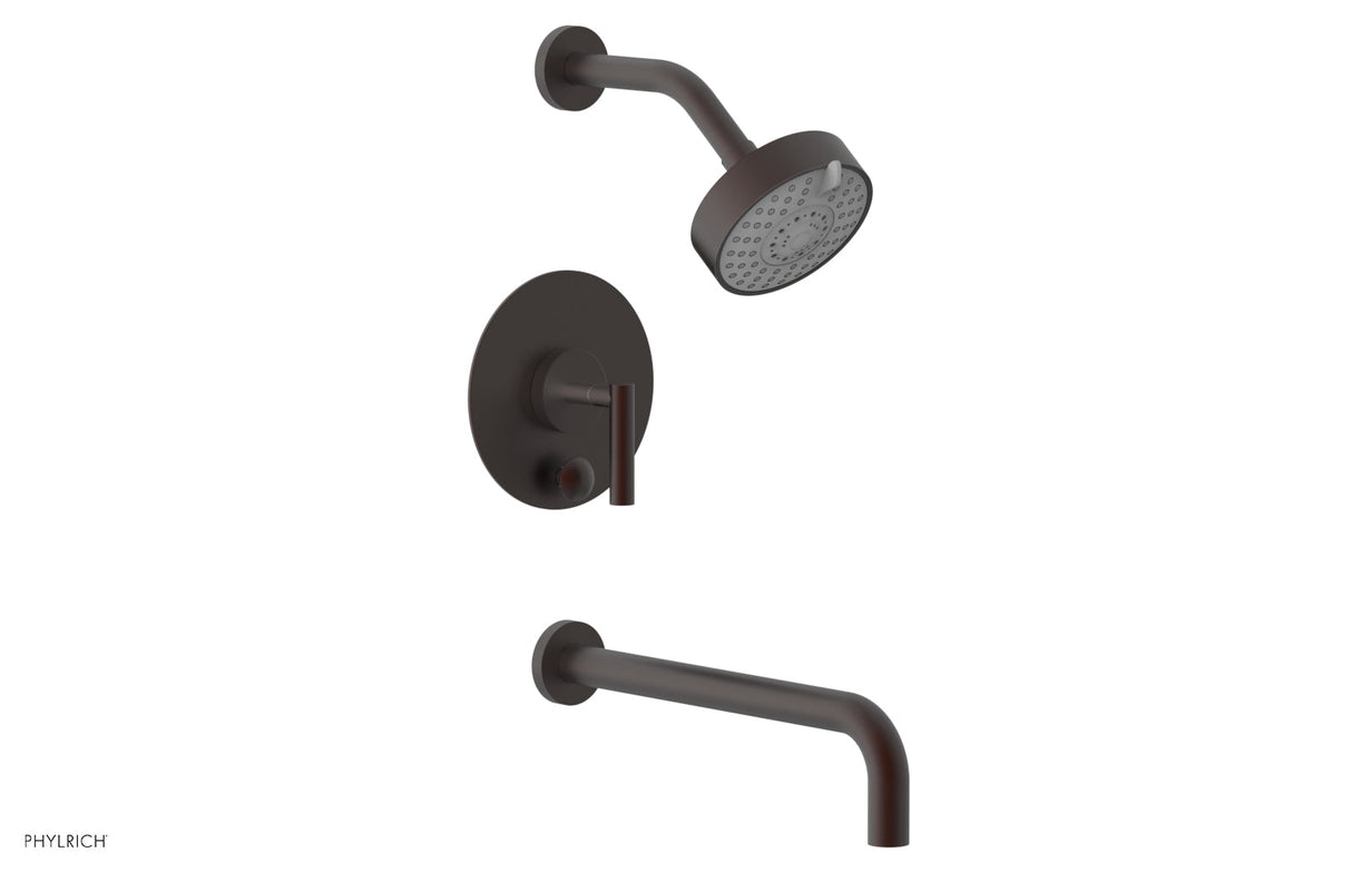 Phylrich 120-27-12-05W TRANSITION - Pressure Balance Tub & Shower Set 12" Spout - Lever Handle 120-27-12 - Weathered Copper