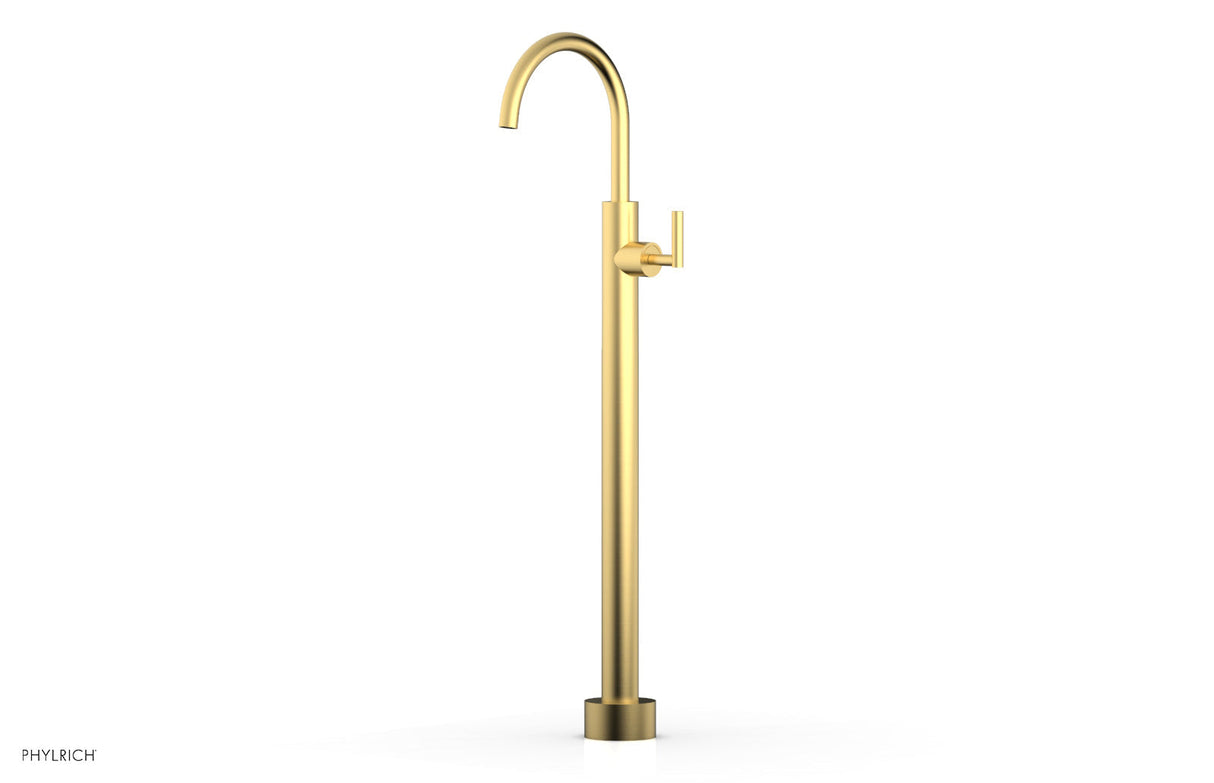 Phylrich 120-45-02-24B TRANSITION Tall Floor Mount Tub Filler - Lever Handle 120-45-02 - Burnished Gold