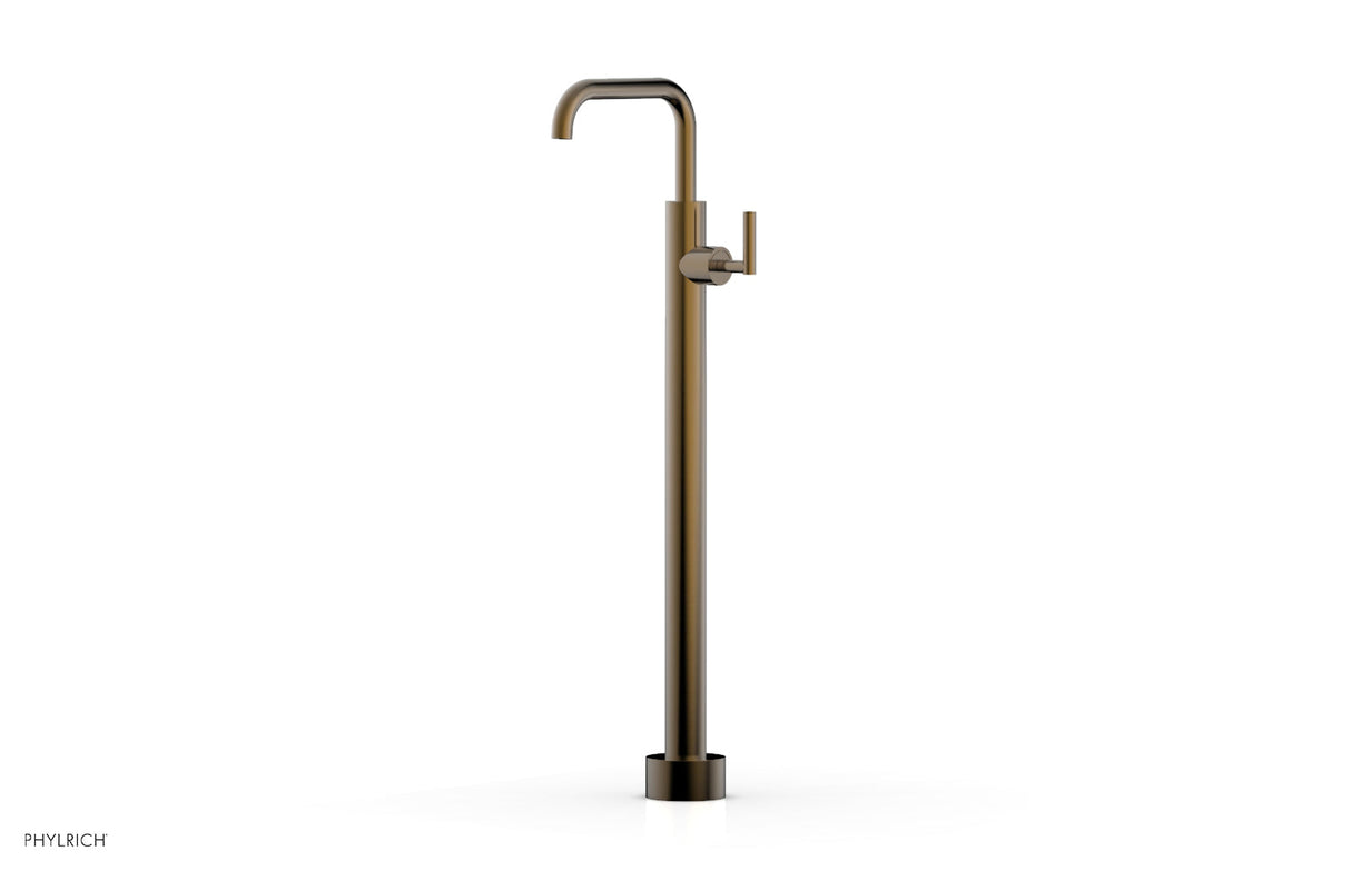 Phylrich 120-47-02-047 TRANSITION Tall Floor Mount Tub Filler - Lever Handle 120-47-02 - Antique Brass