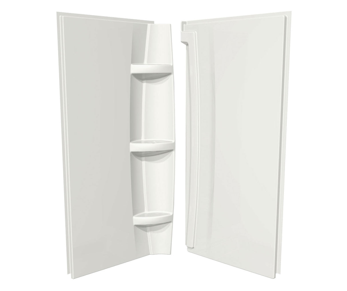 MAAX 105067-000-001-000 42 x 72 in. Acrylic Direct-to-Stud Two-Piece Shower Wall Kit in White