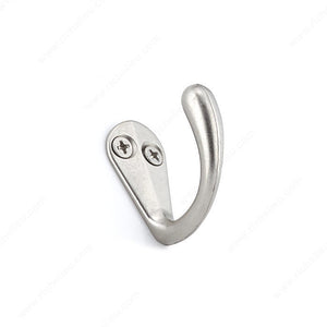 Richelieu BP81821184 1-1/2 in Single Utility Hook - 818, Matte Nickel