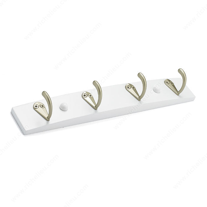 Richelieu T33451184 Utility Hook Rack - 334, Matte Nickel / Espresso, Espresso