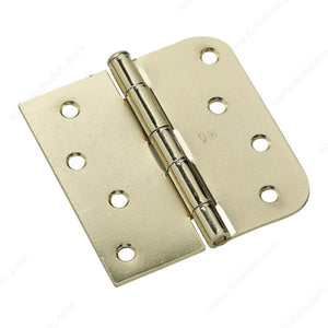 Onward 81822BB 4" Full Mortise Combination Butt Hinge - 5/8" Radius, Brass