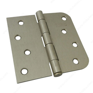 Onward 81822NBB 4" Full Mortise Combination Butt Hinge - 5/8" Radius, Brushed Nickel