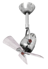 Matthews Fan DI-CR-WDBW Diane oscillating ceiling fan in Polished Chrome finish with solid barn wood blades.