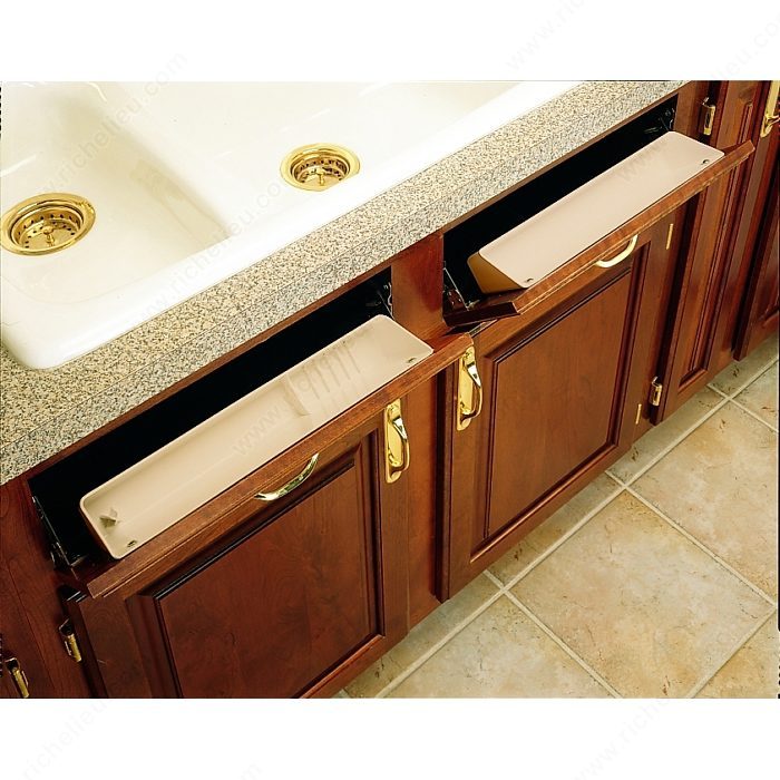 Richelieu 65721140 Rev-A-Shelf molded Trays, Almond, 11 in, 3 13/16 in, 11 1/4 in, Yes, Yes