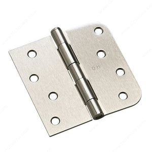 Onward 81822ABB 4" Full Mortise Combination Butt Hinge - 5/8" Radius, Antique Brass