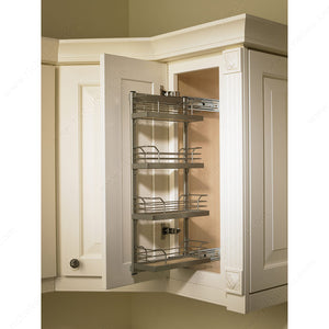 Richelieu WEBKIT1226185 Arena US Upper Cabinet Sliding Spice Rack, Champagne / Maple, Min. 4 1/4 in, Min. 4 1/4 in, 0, 4