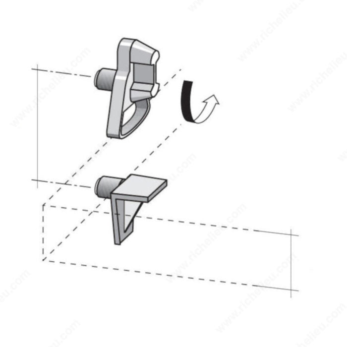 Richelieu CP34176012 Translucent Shelf Retainer for 19 mm (3/4'') Shelf