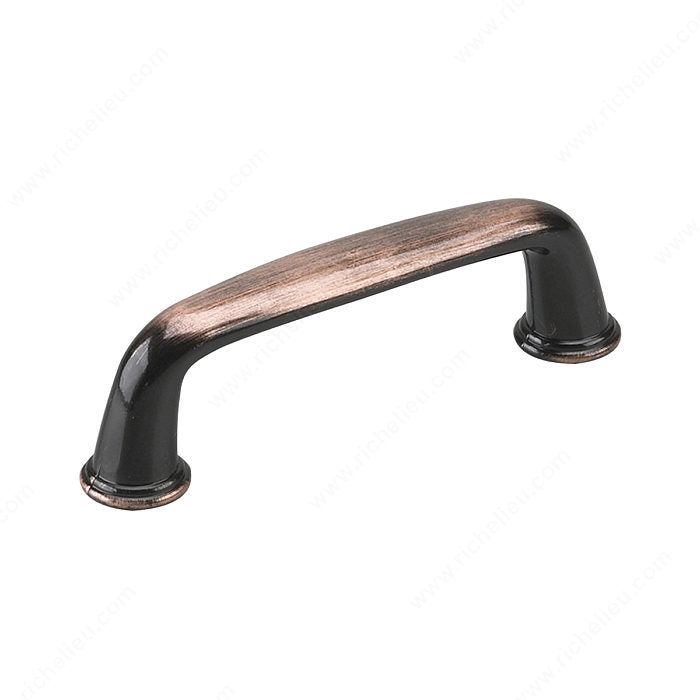 Richelieu BP876193 Traditional Metal Pull - 877A, Antique Copper, 3 in, 3 19/32 in
