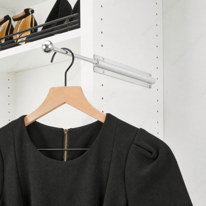 Richelieu CVL12MB Rev-A-Shelf Sidelines Valet Rod, Matte Black, 900