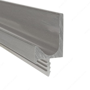 Richelieu 318912140 Modern Pull Handle in J Shape for 3/4" Panel - 3189, Chrome