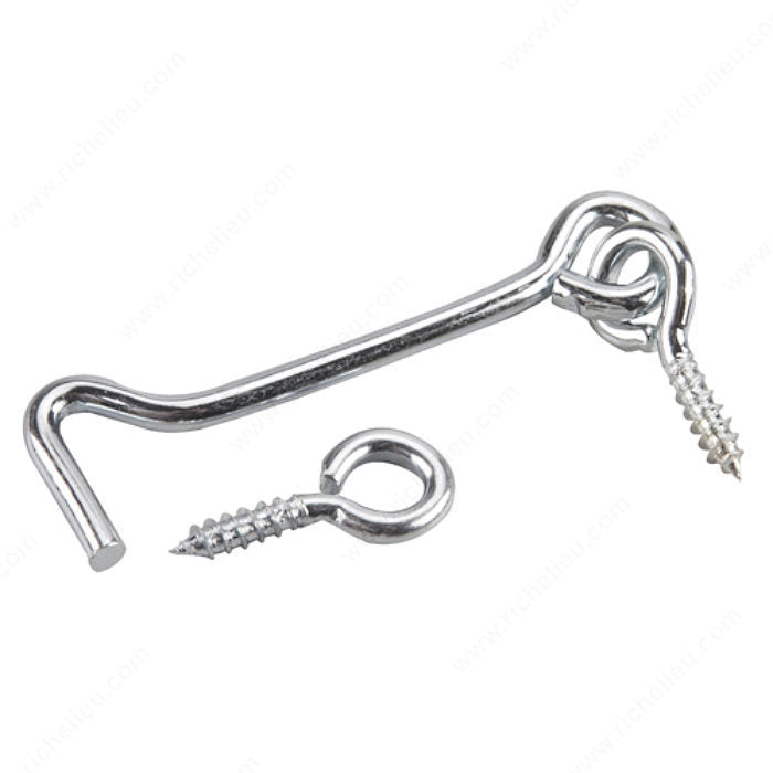 Onward 1385BR Gate Hook and Eye, Brass, 2 in, Steel, 1/8 in
