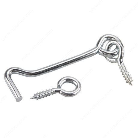 Onward 1395XR Gate Hook and Eye, Zinc, 3 in, Steel, 5/32 in