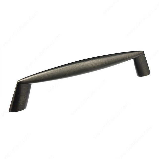Richelieu BP80576143 Modern Metal Pull - 805, Antique Nickel, 3 in, 3 3/4 in, 13/32 in