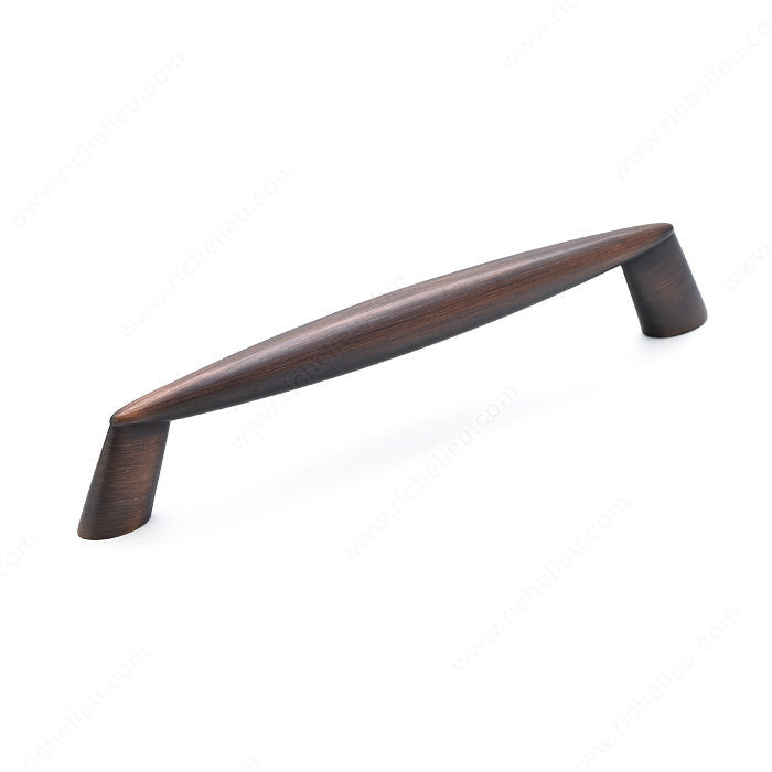 Richelieu BP80576BORB Modern Metal Pull - 805, Brushed Oil-Rubbed Bronze, 3 in, 3 3/4 in, 13/32 in