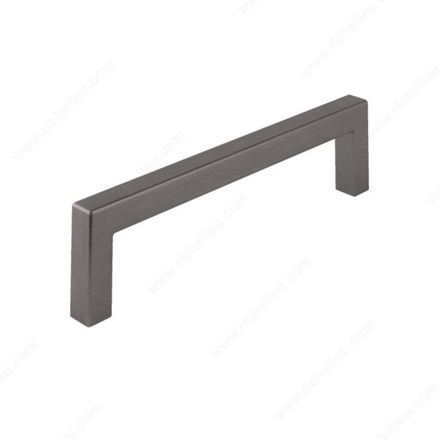 Richelieu BP87396143 Modern Metal Pull - 873, Antique Nickel, 3 25/32 in, 4 3/16 in, 13/32 in, 8/32 in (Included)