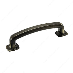 Richelieu BP86396AE Transitional Metal Pull - 863, Antique English, 3 25/32 in, 4 21/32 in