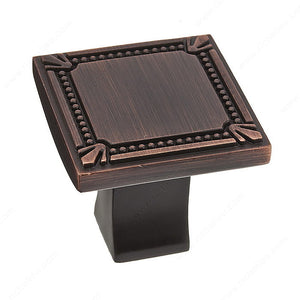 Richelieu BP78035BORB Traditional Metal Knob - 7803, Brushed Oil-Rubbed Bronze
