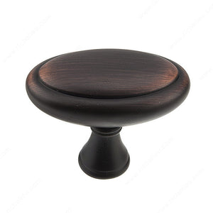 Richelieu BP79040BORB Traditional Metal Knob - 7904, Brushed Oil-Rubbed Bronze