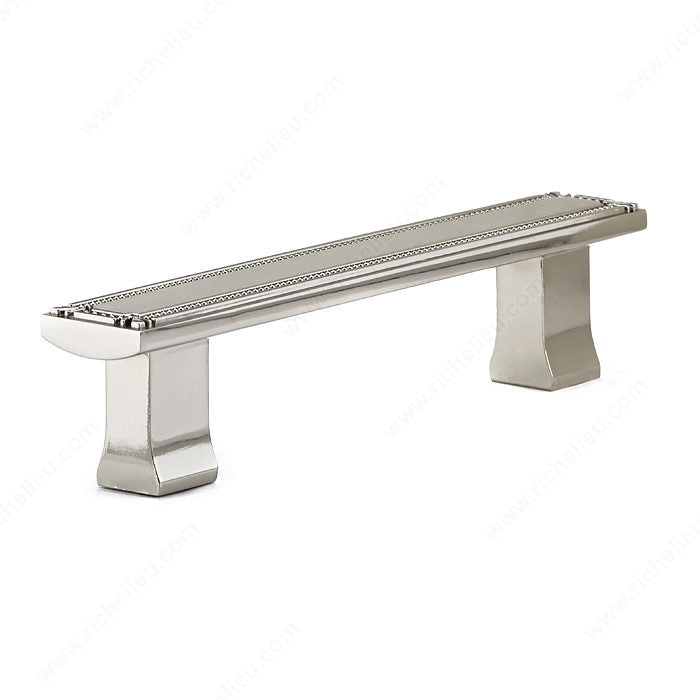 Richelieu BP780128195 Traditional Metal Pull - 7809, Brushed Nickel, 5 1/32 in, 6 21/32 in