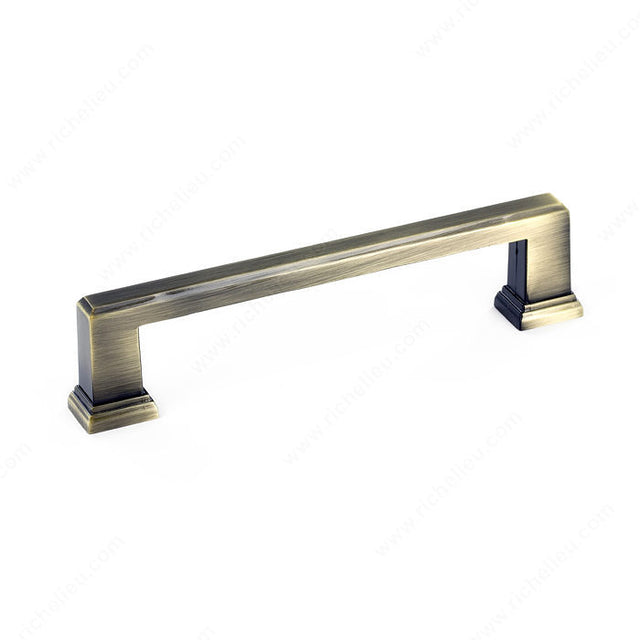 Richelieu BP795128AE Transitional Metal Pull - 795, Antique English, 5 1/32 in, 5 13/16 in, 21/32 in, 8/32 in (Included)