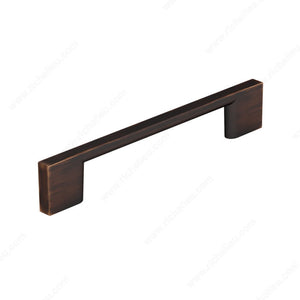 Richelieu BP816032BORB Modern Metal Pull - 8160, Brushed Oil-Rubbed Bronze, 1 1/4 in, 2 1/4 in, 5/16 in, 8/32 in x 25 mm (included)