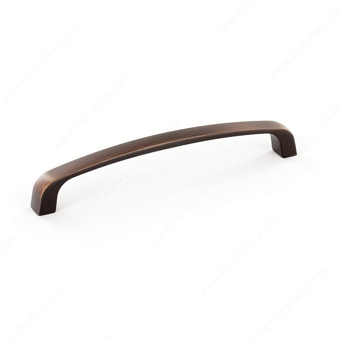 Richelieu BP82076BORB Modern Metal Pull - 820, Brushed Oil-Rubbed Bronze, 3 in, 3 3/8 in, 7/16 in